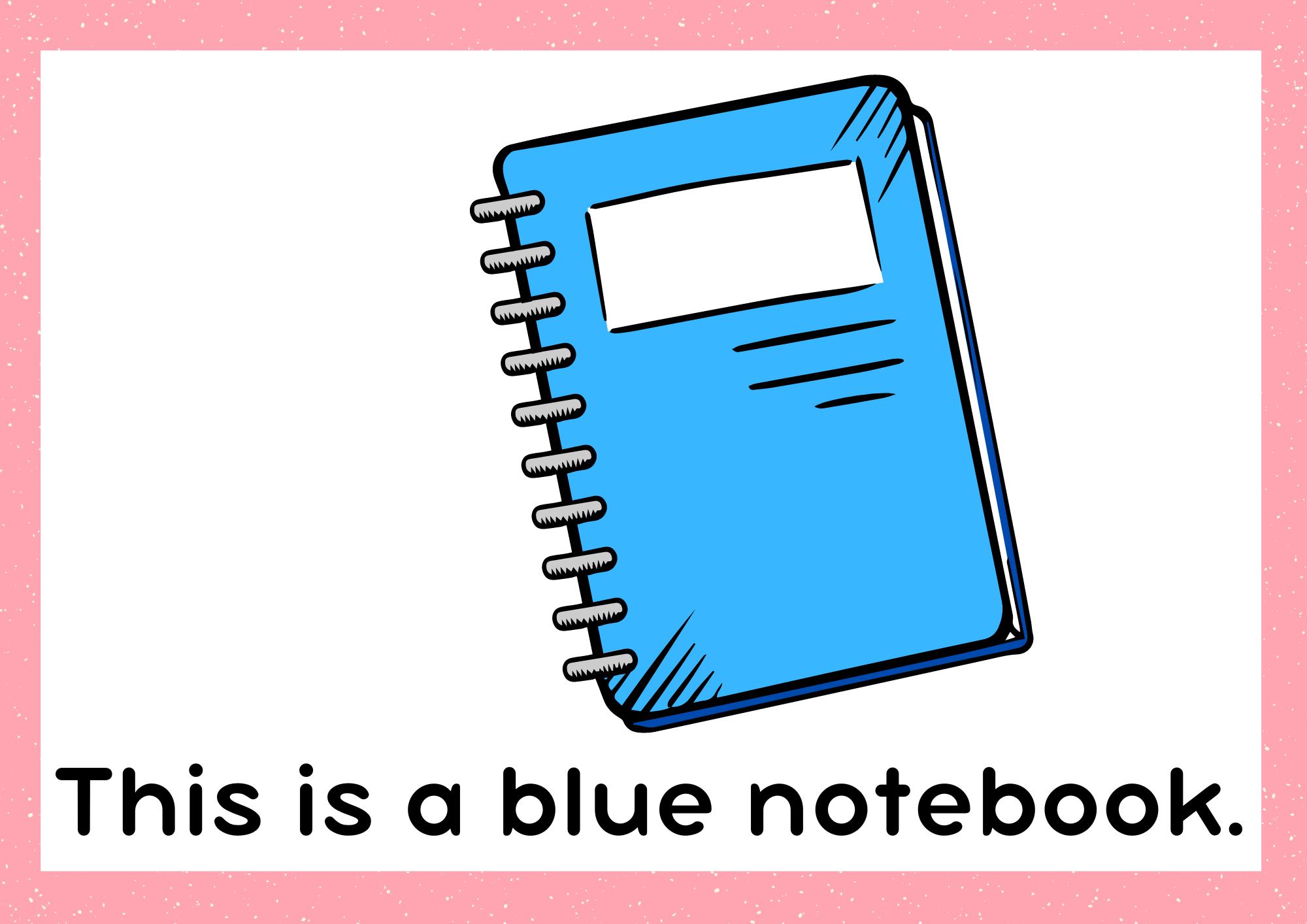This is a blue notebook.